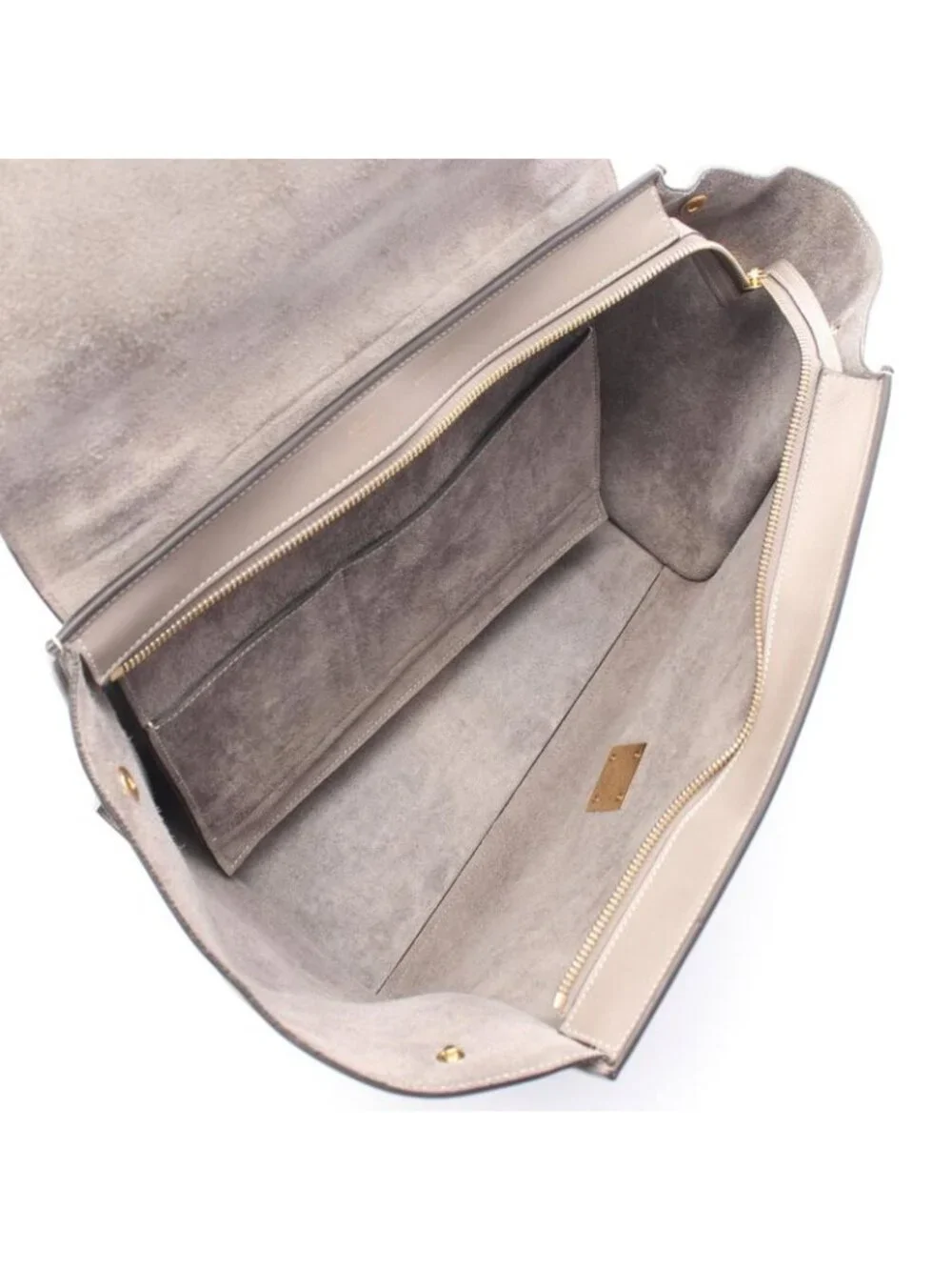 Celine Handbag Trapeze Grey Leather - Picture 3 of 15